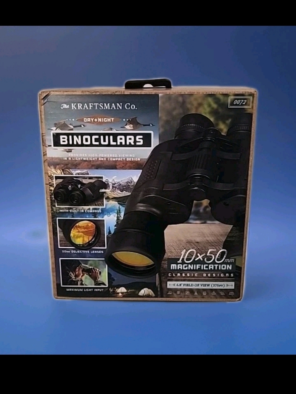 The Kraftsman Co. Day + Night  10x50 mm Binoculars w/built in compass.